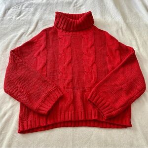 NWT | Cable knit Sweater | oversized sweater | turtleneck sweater